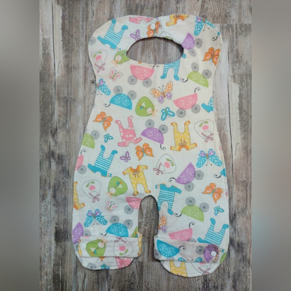 Hand made baby full body Bib and travel change pad set - Picture 2 of 7